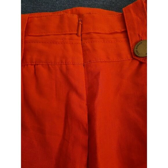Tory Burch 100% Linen‎ High Rise A-line Skirt  Orange sz 4 Summer Spring - Picture 5 of 7